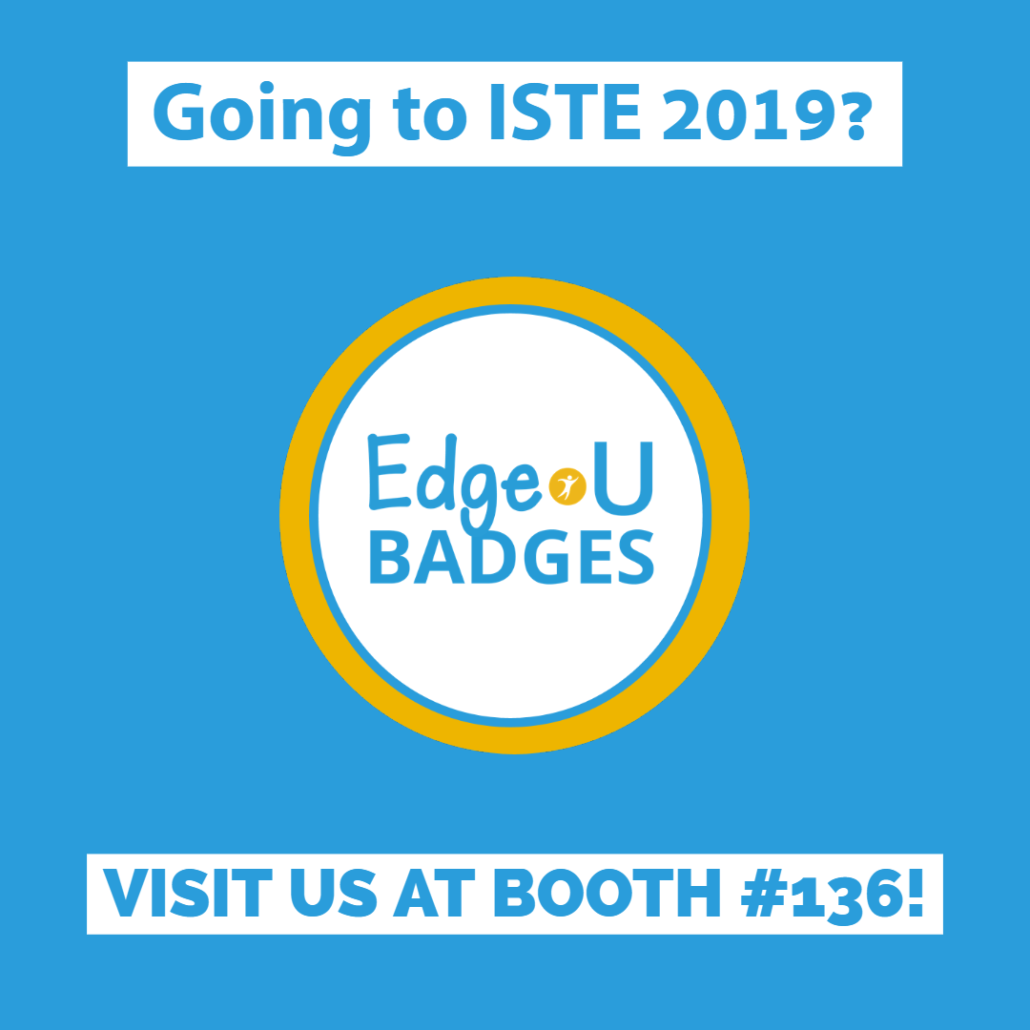 Image of Edge U Badges ISTE Booth Advertisment