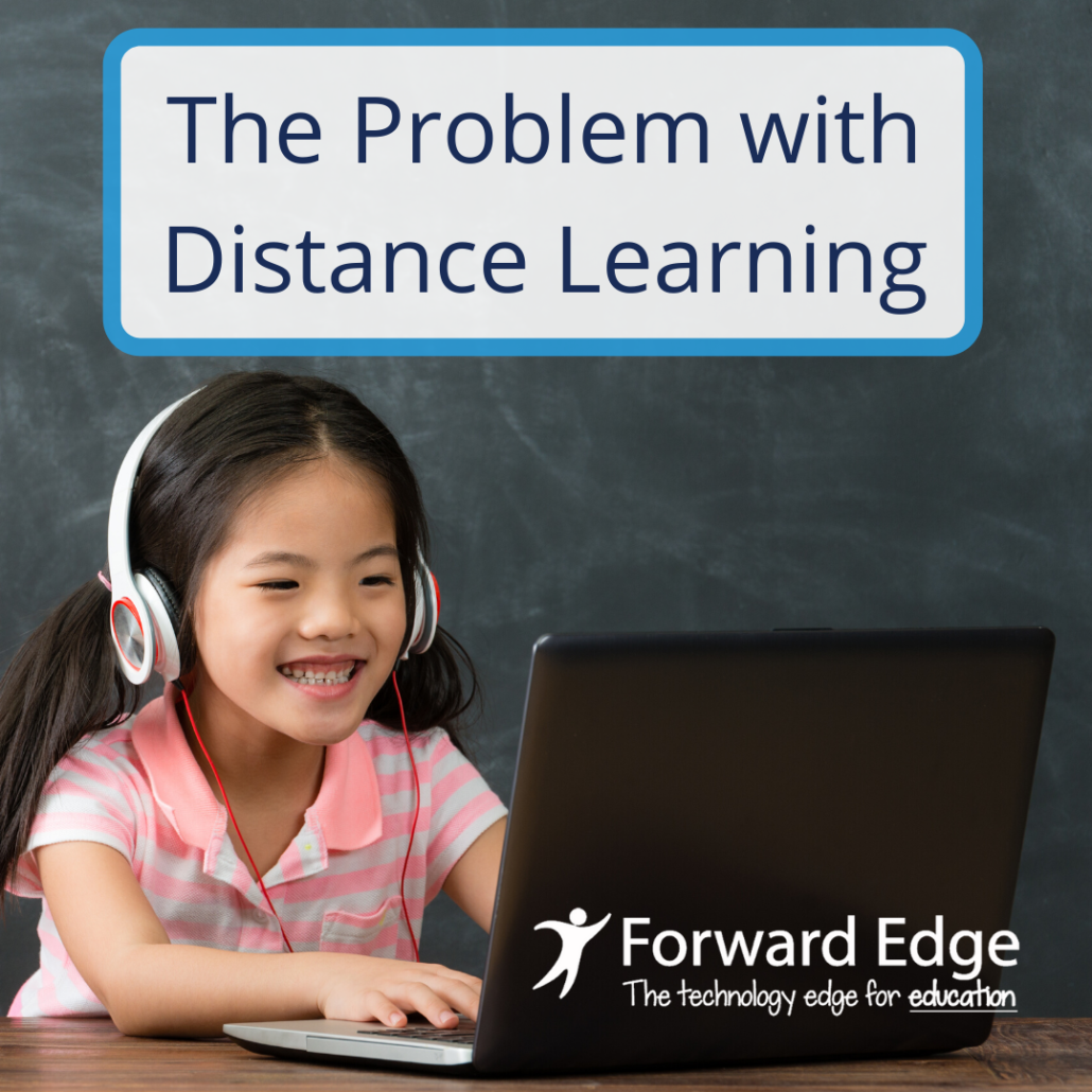 Image of Student Distance Learning with Laptop and Headset