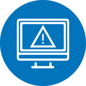 Image of Warning Symbol of Computer Monitor
