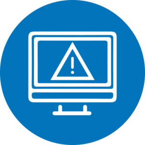 Image of Warning Symbol of Computer Monitor Image of Warning Symbol of Computer Monitor