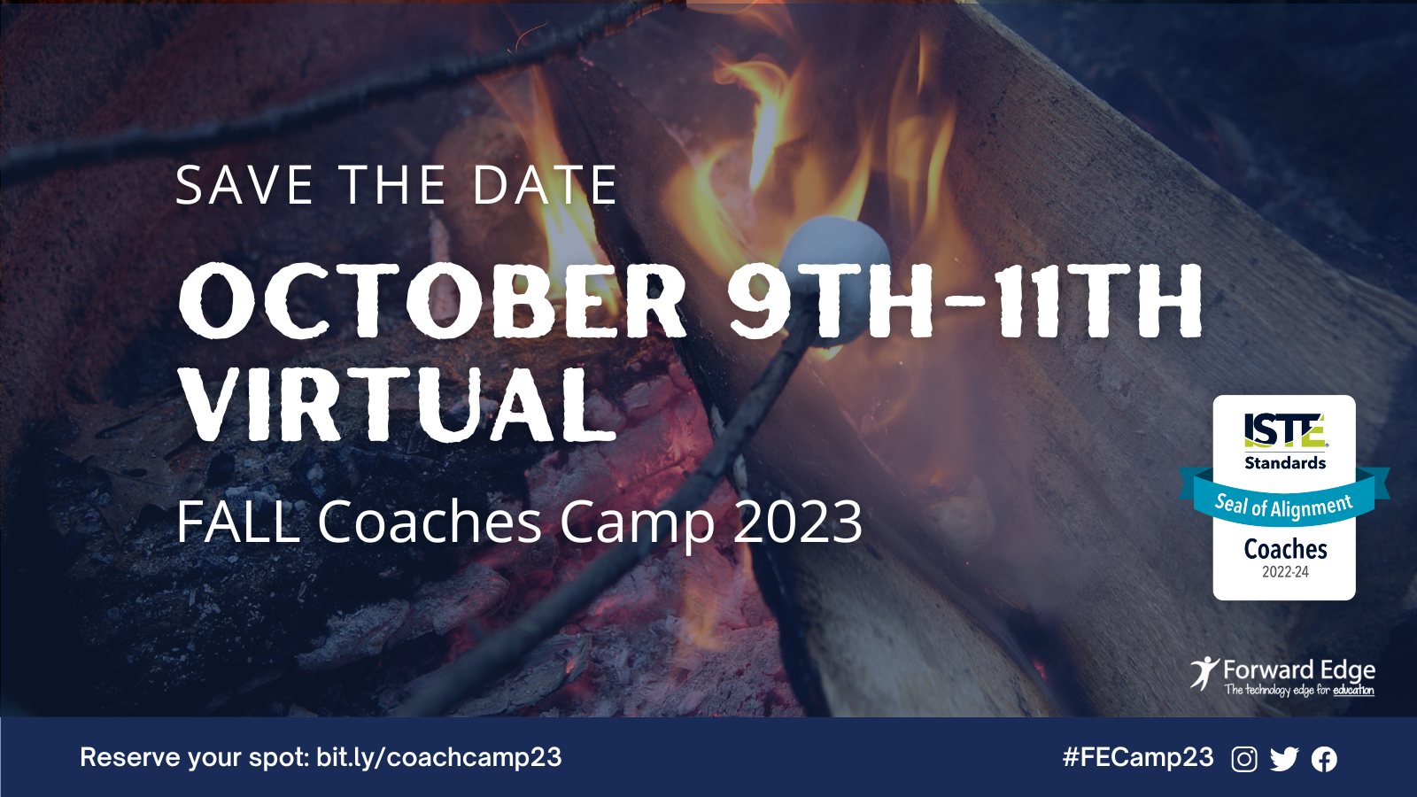 Save the date. October 9th-11th Virtual. Fall Coaches Camp 2023.