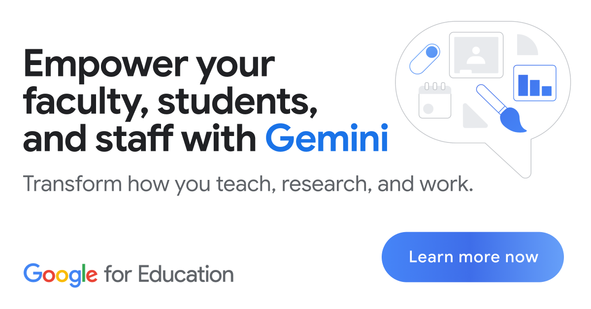Step into the future with Gemini. Forward Edge provides specialized training on the Google AI Pro Add-On, helping educators leverage AI to reduce burnout, personalize learning, and streamline administrative tasks.